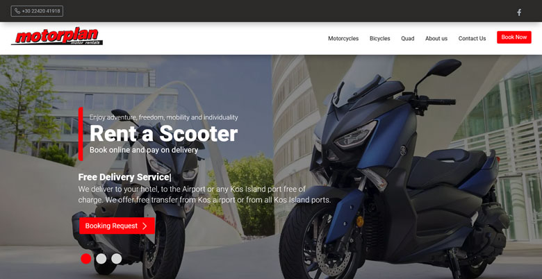 Scooter Rentals Kos Island. Rent a Scooter or rent a Bike | Motorplan